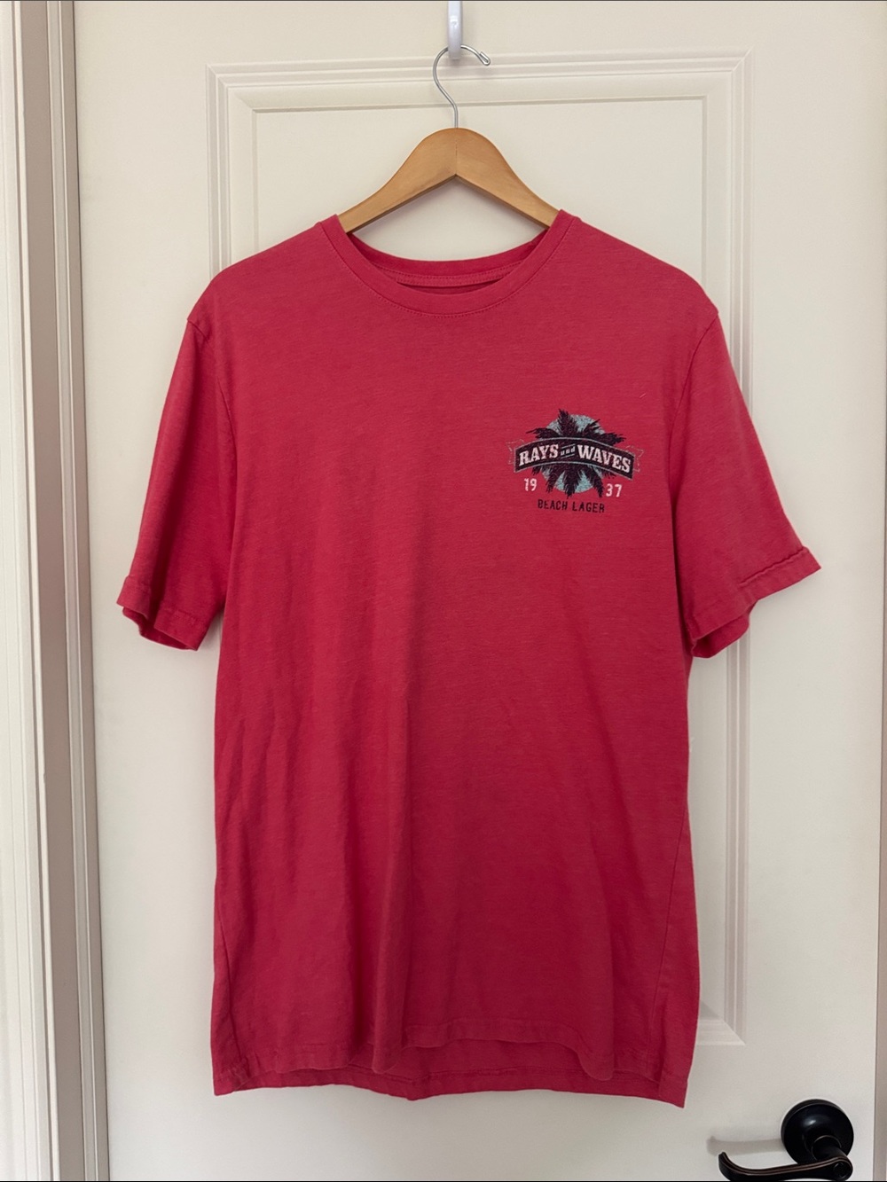 Izod Red Short-Sleeve Tee with Small Chest Graphic
